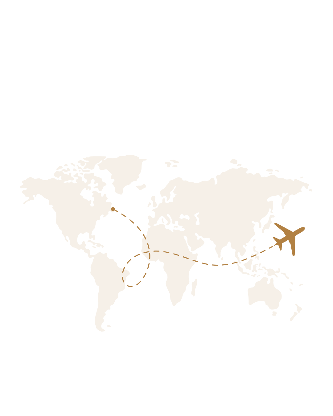 World Map Flight Routes